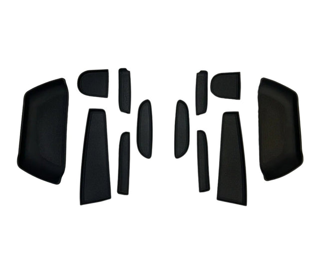 For Peugeot Boxer Rubber Door Liner Pocket Inserts - Black - Van-X