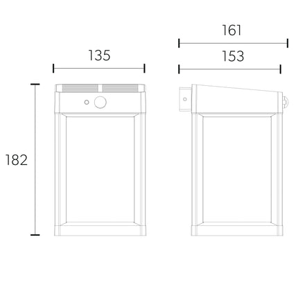 4lite Antheia Solar Wall Lantern
