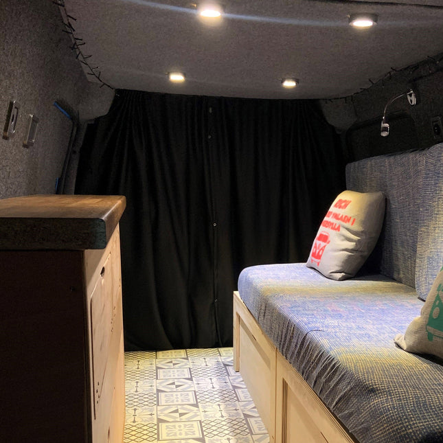 For Ford Transit Custom Cab Divider Curtain Kit with Rail Premium Quality  - Van-X