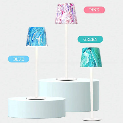 Cordless LED Table Lamp Rechargeable Light IP54 Touch Dimmable Various Colours