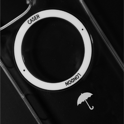 Slim Clear iPhone 16 Pro Case with White MagSafe Ring - Umbrella Icon | The Iconic Slim
