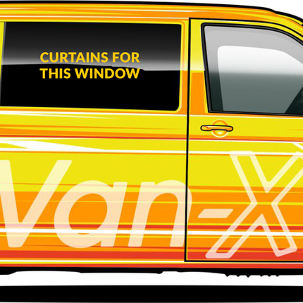 For Vauxhall Vivaro Window Curtains Eco-Line - Black