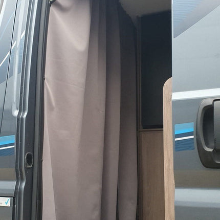 For Fiat Ducato & Ram ProMaster Motorhome Campervans Premium Maxi-Cab Divider Curtain with Rail - Van-X
