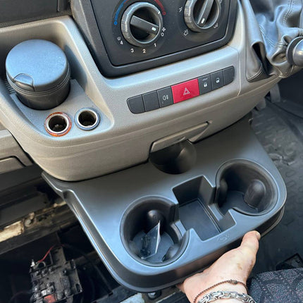 For Citroën Relay Cupholder Console - Grey | Van-X