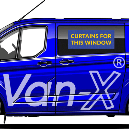 For Ford Transit MK6 Premium Window Curtains - Black/Grey - CREATE YOUR OWN BUNDLE! Van-X