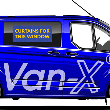 For Ford Transit MK7 Premium Window Curtains - Black/Black - CREATE YOUR OWN BUNDLE! Van-X
