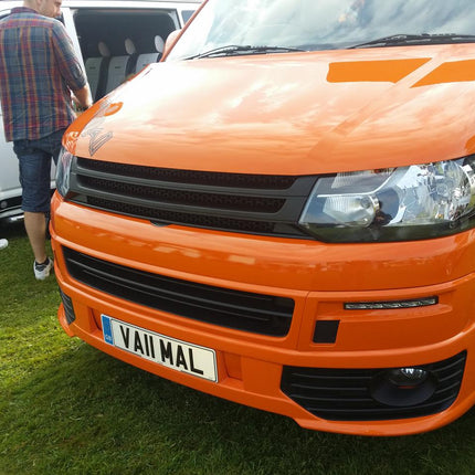 For VW T5.1 Transporter Van Front Styling Matte Package (2pcs) Painted and Ready to Fit