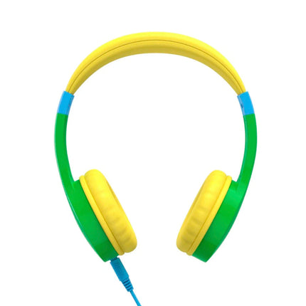 Hama Kids Guard On-Ear Flexible Wired Headphones, Green/Yellow