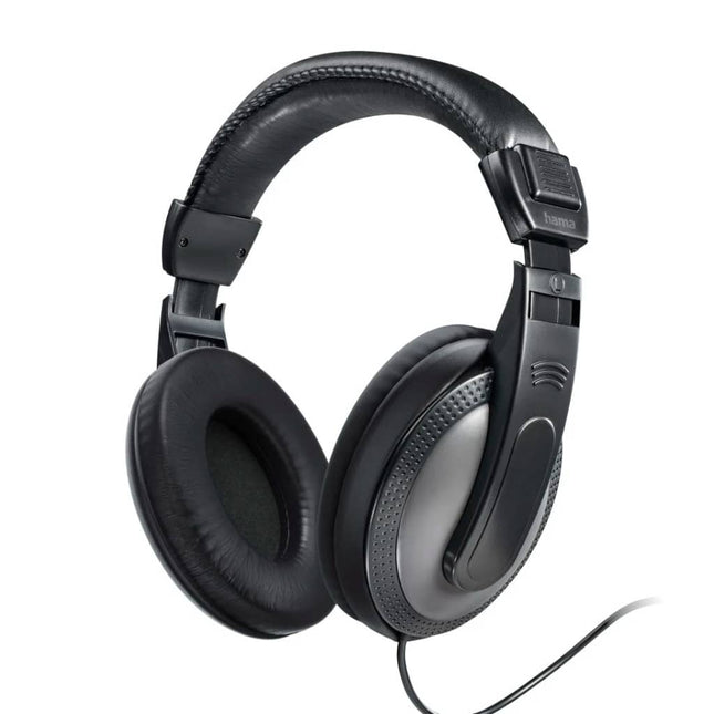 Hama Shell TV Over-Ear Wired Headphones, 6 Metre Cable, Black