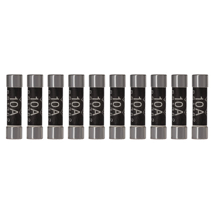 Maplin 10 Amp Domestic Fuse BS1362 6.3mm x 25.4mm - Pack of 10