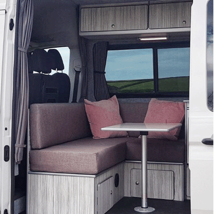 For Vauxhall Movano Premium Window Curtains - Black/Grey- Custom Bundle Option | Van-X
