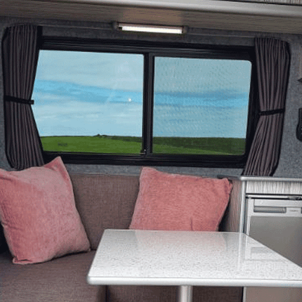 For Vauxhall Movano Premium Window Curtains - Black/Grey- Custom Bundle Option | Van-X