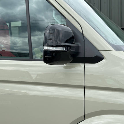 For VW Crafter New Shape Mirror Covers -  Set of 2 - Gloss Black | Van-X