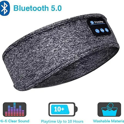 Bluetooth Sleeping Headphones Sports Headband Thin Soft Elastic Comfortable Wireless Music Earphones Eye Mask for Side Sleeper