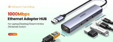 UGREEN Ethernet Cable Cat6 Gigabit High Speed 1000Mbps Internet Cable RJ45 Shielded Network LAN Cord for PC PS5 PS4 PS3 Xbox