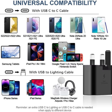 Samsung Genuine 25W USB C Fast Charging Adaptor Plug