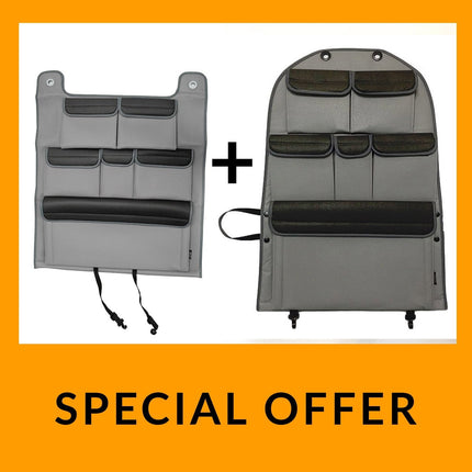 For VW T5 & T5.1 Transporter Campervan Back Seat Organiser – Leatherette Single & Double | Van-X