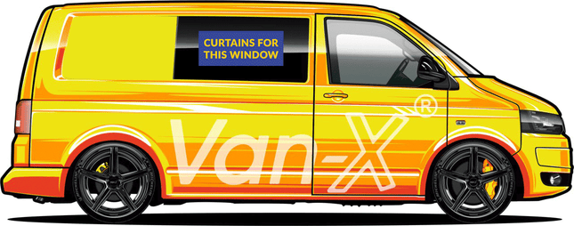 For VW Caddy Window Curtains Eco-Line - Black | Van-X
