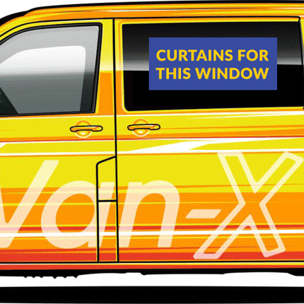 For VW T5 Window Curtains Eco-Line - Black | Van-X