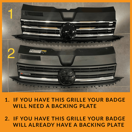 For VW T6 Front R-Line Badgeless Grille - Matte Black