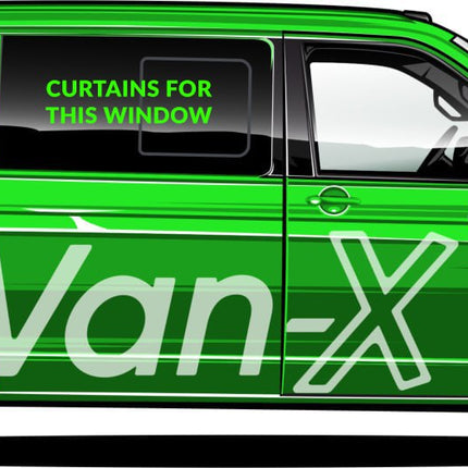 For VW T6.1 Transporter Van Conversion Premium Curtains Van-X - Black/Blue - CREATE YOUR OWN BUNDLE! Van-X
