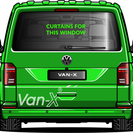 For VW T6.1 Transporter Van Conversion Premium Curtains - Black/Grey - CREATE YOUR OWN BUNDLE! Van-X