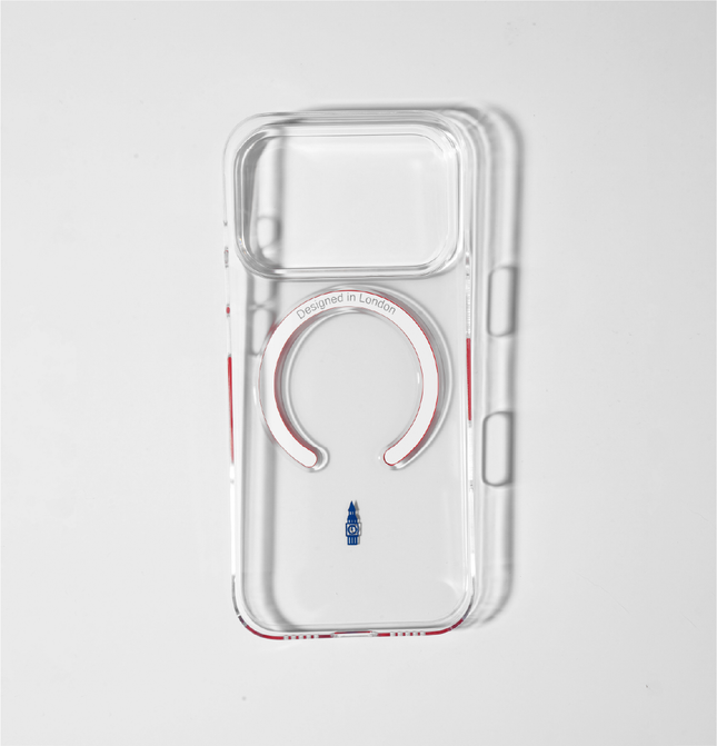 Slim Clear iPhone Air Case with Red MagSafe Ring - Big Ben | The Iconic Slim
