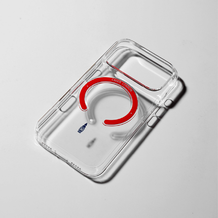 Slim Clear iPhone 17 Pro Case with Red MagSafe Ring - Big Ben | The Iconic Slim