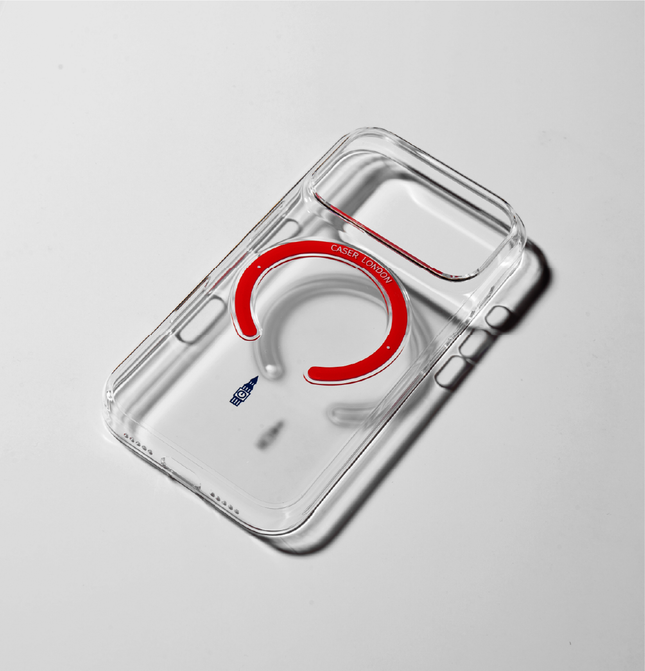 Slim Clear iPhone 17 Pro Max Case with Red MagSafe Ring - Big Ben | The Iconic Slim