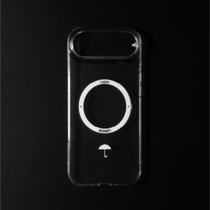 Slim Clear iPhone 17 Pro Max Case with White MagSafe Ring - Umbrella Icon | The Iconic Slim