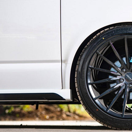 For VW T6 Transporter LWB Side Skirts Candy White Plastic Painted and Ready to Fit