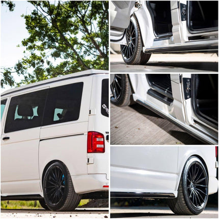 For VW T6 SWB Side Skirts Reflex Silver Plastic Painted and Ready to Fit (B-Grade)