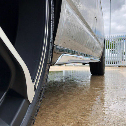 For VW T5, T5.1 SWB Side Skirts Reflex Silver Plastic Painted and Ready to Fit (B-Grade)