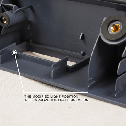 For VW T6 Barndoor Rear Number Plate Unit - Deep Black