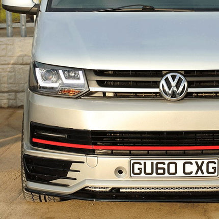 For VW T5.1 Transporter Front Sportline Spoiler and Splitter – T5-X Styling, Painted & Ready to Fit