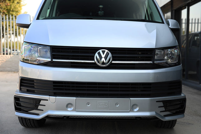 For VW T6 Transporter camper van Front Bumper Spoiler + Splitter (B-Grade) Painted and ready to fit in 3 colour options.latest upgrade