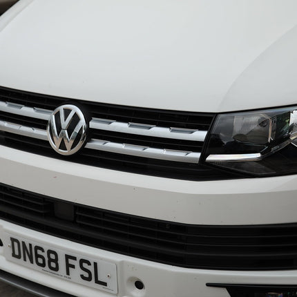 For VW Transporter T6 R-Line Front Grille Trims - Matte Chrome Painted and Ready to Fit