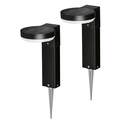4lite Antheia Solar IP54 Die-Cast Aluminium LED Outdoor Step Light with Built in PIR Motion Sensor