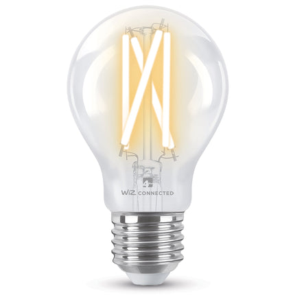 4lite WiZ Connected A60 Filament Clear WiFi LED Smart Bulb - E27 Large Screw