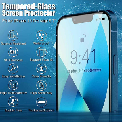 iPhone 14 Plus / 13 Pro Max / 15 Pro Max Tempered Glass Screen Protector 3 Pack