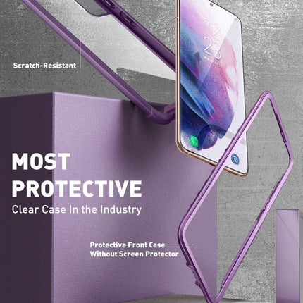 Galaxy S21 Case 6.2 Inch Rugged Clear Shockproof Bumper Purple i-Blason Ares