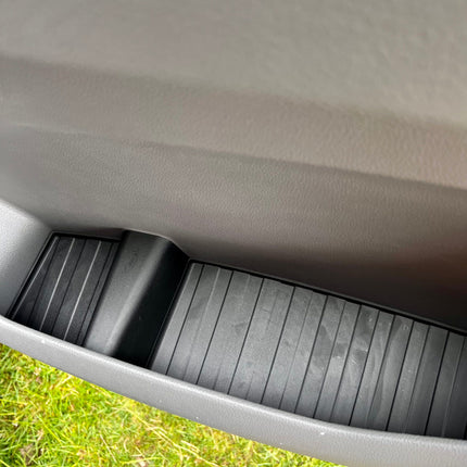 For VW Crafter New Shape Rubber Door Liner Pocket Inserts Black
