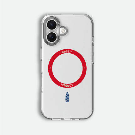 Slim Clear iPhone 16 Pro Case with Red MagSafe Ring - Gherkin Icon | The Iconic Case