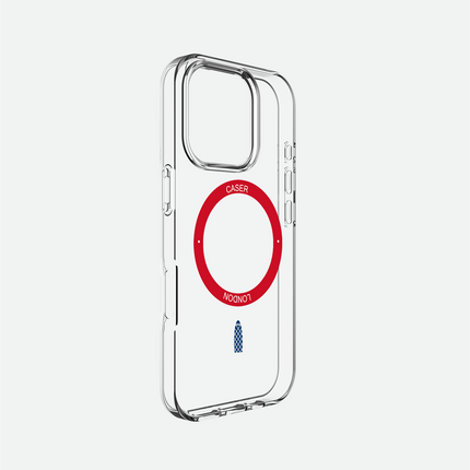 Slim Clear iPhone 16 Pro Case with Red MagSafe Ring - Gherkin Icon | The Iconic Case