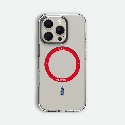 Slim Clear iPhone 16 Pro Case with Red MagSafe Ring - Gherkin Icon | The Iconic Case