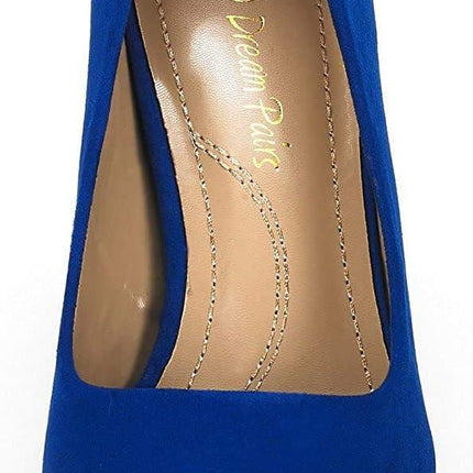Stiletto Mid Heels Pointed Closed DREAM PAIRS (UK 5.5) Women's Slip On Low