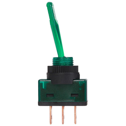 Maplin SPST Illuminated Toggle Switch - Green
