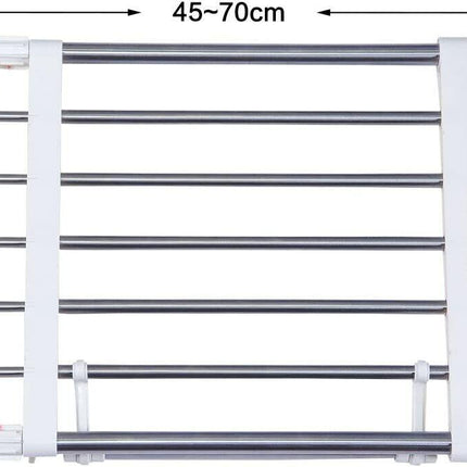 Extendable Closet Shelf Rod, 45-70cm, Clothes Hanger Organizer Metal
