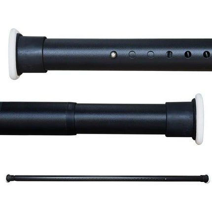 Extendable Shower Curtain Rod No Drilling 110-160CM Black Tension Rod