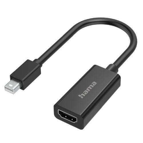 Hama Mini DisplayPort to HDMI Adapter, 4K UHD (Mini DP Plug - HDMI Socket)